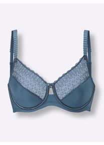 Sassa Mode Dames Body met beugel in rookblauw ,maat 100B, Witt, 90% Polyamide, 10% Elastan