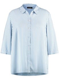 SAMOON Dames Blouse lichtblauw / wit XL