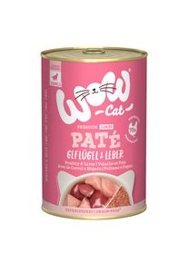 Sparpaket 12x 400g WOW Cat Junior Geflügel & Leber Katzenfutter nass