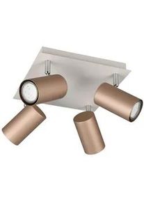 Trio Leuchten Strahler , Braun, Grau , Metall , 24x15x24 cm , Lampen & Leuchten, Leuchtenserien