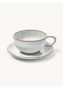 Broste Copenhagen Handgjord tekopp Nordic Sand med fat