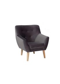 Signal Kreslo NORDIC 1 VELVET | sivá