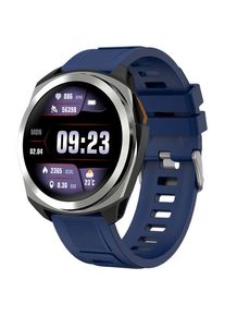 Smartwatch CANYON Maveric SW-83, Ecran IPS 1.32inch, GPS, Autonomie 7 zile, Monitor sanatate, ritm cardiac, somn, Waterproof IP68 (Argintiu/Albastru)