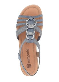 Remonte Dames Sandalen voor slanke voeten in middenblauw ,maat 40, Witt, 100% Kunststof