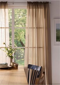 Gardinstång med cylinderformad ändknopp - silver - storlek 120 cm - bonprix