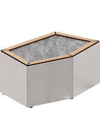 PROCITY Plantenbak KAIRO, h x b x d = 472 x 1067 x 667 mm, zijdegrijs RAL 7044
