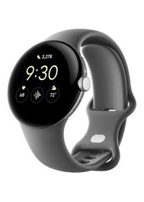 Smartwatch Google Pixel Watch, Procesor Exynos 9110, Display AMOLED 1.2inch, 2GB RAM, 32GB Flash, Bluetooth, Wi-Fi, GPS, NFC, Rezistent la apa, Android (Gri/Argintiu)