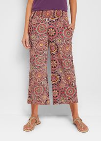 Jupe-culotte large en jersey avec large taille smokée longueur 7/8 - noir - taille 38/40 (S) - 100% coton - bonprix