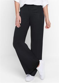 Pantalon large à taille élastiquée - noir - taille 40 - bonprix