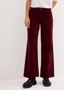 Pantalon large en velours côtelé - rouge - taille 50 - Velours côtelé - bonprix