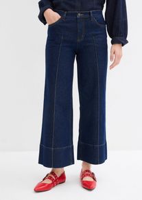 Jean large cropped taille mi-haute - bleu - taille 52 avec coton - bonprix