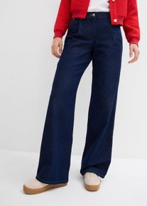 Jean large taille mi-haute - bleu - taille 54 avec coton - bonprix
