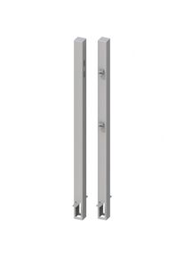 TraumGarten Sichtschutzzaun Torpfosten Einzeltor zum einbetonieren 2er-Set Silber, 165 cm