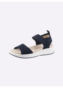 Caprice Dames Sandalen in marine ,maat 37, Witt, 100% Textiel