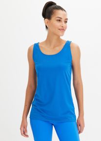 Top per sport con reggiseno bustier integrato ad asciugatura rapida - Blu - Taglia 50/52 (L) - bonprix