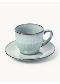 Broste Copenhagen Handgjord Kaffekopp Nordic Sea med fat