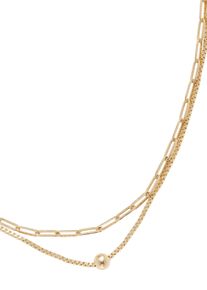Lascana Dames Ketting met hanger in goudkleur ,maat 0, Witt,