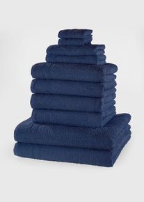 bonprix Komplet ręczników (10 części), niebieski, 2x30/30cm, 2x30/50cm, 4x50/100cm, 2x70/140cm