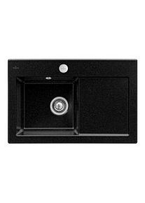 Villeroy & Boch Villeroy und Boch Subway Flächenbündige Spüle 67722FJ0 Becken links, mit Ablaufgarnitur und Exzenterbetätigung, Chromit