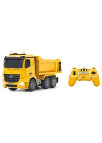 Jamara Rc-Truck »Muldenkipper Mercedes Arocs«, Mit Signallichtern gelb, RC Muldenkipper mit 4-Rad-Antrieb und Licht