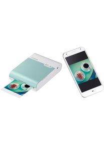 Canon Fotodrucker »Selphy Square qx10« grün, Thermosublimationsdruck: Fotoprints in Laborqualität/ Eingebauter Akku für 20 Drucke