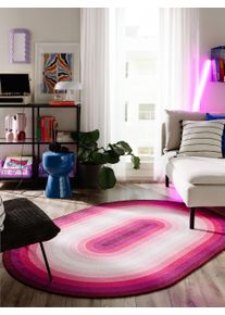 benuta Pop Dywan tkany na płasko Anko różowy 140x200 cm Geometryczny,Paski,Trend