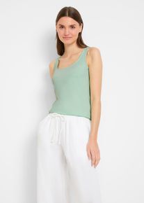 Top (set van 2) - groen - maat 56/58 (3XL) - met katoen - bonprix