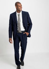 4-delig pak: colbert broek overhemd stropdas - blauw - maat 60 - bonprix