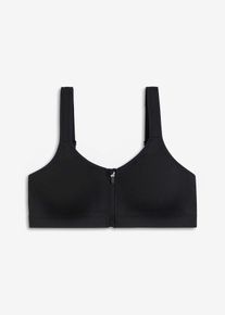 Sport bh met voorsluiting lichte steun - zwart - maat 85B - bonprix