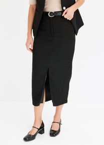 Bouclé kokerrok - zwart - maat 36 - bonprix