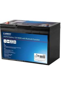 carbest 100 Lithium-Eisen-Phosphat Batterie Stromversorgung LiFePO4 100Ah Bluetooth Camping Wohnwagen Wohnmobil