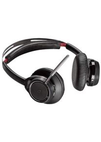 Plantronics Voyager Focus UC Telefon On Ear Headset Kopfhöhrer Noise Cancelling Mikrofon-Stummschaltung Bluetooth schwarz