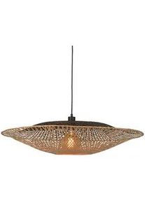 Good & Mojo Hängeleuchte , Schwarz, Hellbraun , Naturmaterialien , rund , 21 cm , Handmade Quality, Handmade in Vietnam , Lampen & Leuchten, Innenbeleuchtung, Hängeleuchten, Pendelleuchten