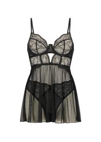 Hunkemöller Hunkemöller Dames Negligé 'Isabelle' zwart 34