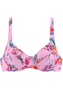 Sunseeker Dames Beugelbikinitop in roze bedrukt ,maat 36C, Witt, 84% Polyamide, 16% Elastan