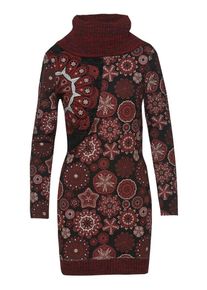 KOROSHI Dames Jurk crème / rood / zwart / zilver 40