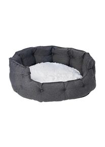 Dogman Pet Bed Classy Memory Foam Oval Grey Medium 64x60x30cm