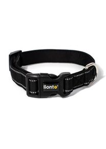 Lionto verstellbares Hundehalsband schwarz XL