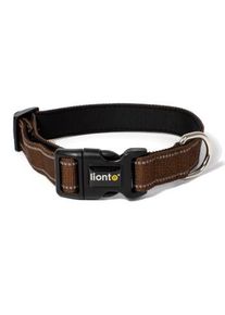 Lionto verstellbares Hundehalsband braun S