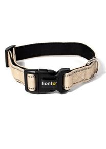 Lionto verstellbares Hundehalsband beige S