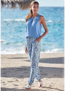 Lascana Dames Tanktop in blauw ,maat 32/34, Witt, 100% Viscose