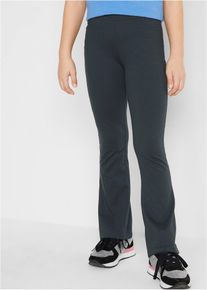 bonprix Pantalón estilo jazz en mezcla elástica de algodón orgánico, negro, 152