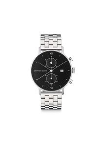 Kapten & Son Kapten & Son Watch Chrono Small Silver Black Steel