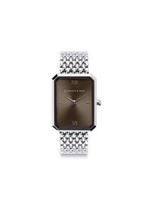 Kapten & Son Kapten & Son Watch Grace Silver Brown Woven Steel