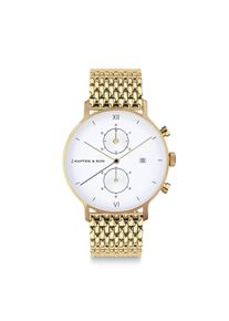 Kapten & Son Kapten & Son Watch Chrono Gold Woven Steel