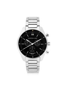 Kapten & Son Kapten & Son Montre Rise Silver Black Steel