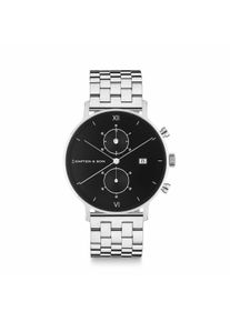 Kapten & Son Kapten & Son Watch Chrono Silver Black Steel