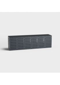 Contenitore per bidoni 6 posti (120l, 240l) | Alubert | Antracite (RAL7016) | in alluminio