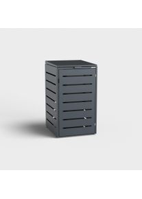 Contenitore per bidoni 1 posto (120l, 240l) | Alubert | Antracite (RAL7016) | in alluminio