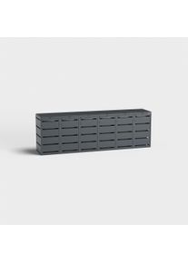 Contenitore per bidoni 6 posti (120l) | Dagobert | Antracite (RAL7016) | con coperchio | in acciaio inox